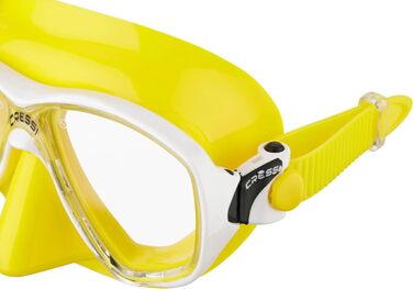 Маска для снорклінгу та дайвінгу Cressi Marea + трубка Cressi Mexico – універсальний розмір, жовто-білий колір