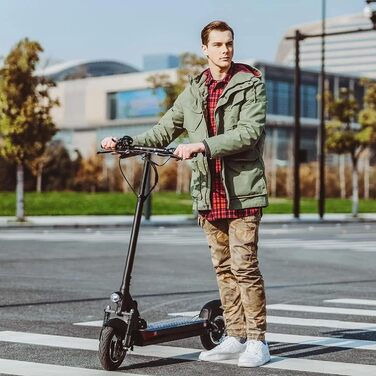 Електросамокат JOYOR з допуском на дороги, запас ходу 55–100 км, 48V 18/26Ah акумулятор, потужність 500W, 10-дюймові позашляхові колеса, передня і задня амортизація, складаний оффроуд самокат