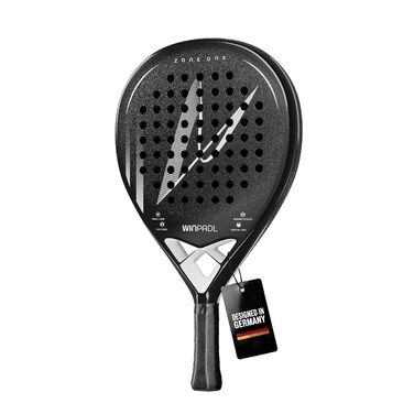 Ракетка для падел Zone One Carbon: 100% Карбон, м'який Eva-керн, 365 г, крапля, шорсткий захват - Унісекс, біла