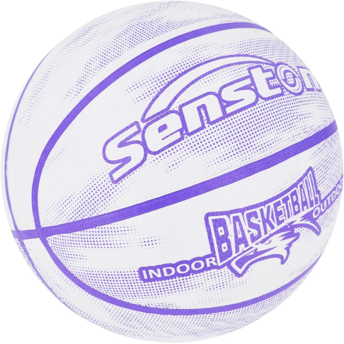 Баскетбольний м'яч Senston, розмір 7, фіолетовий. З набором для накачування. Антиковзаюча поверхня, відмінне зчеплення. Для гри на вулиці.