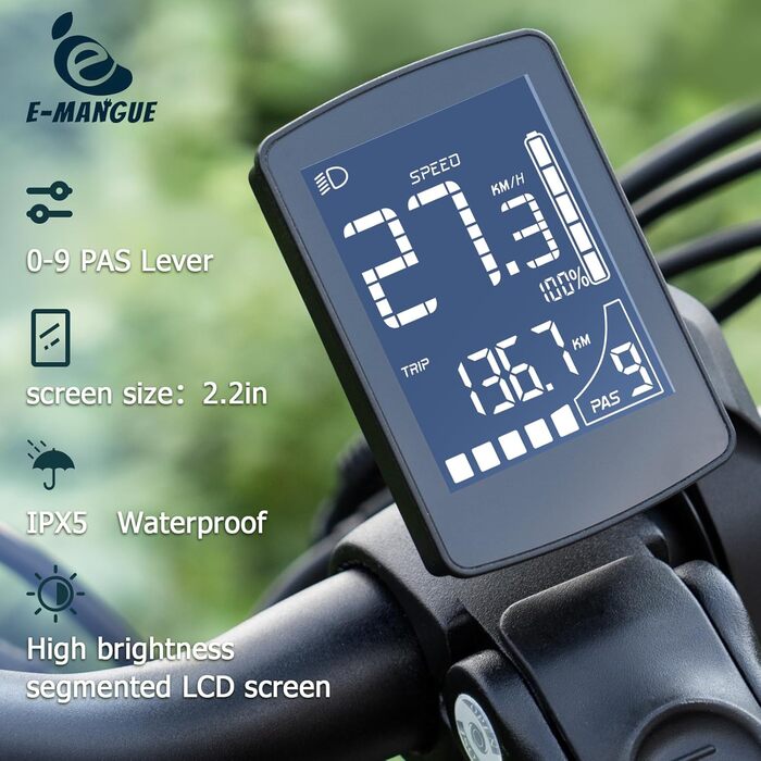 Дисплей BAFANG для електровелосипеда CAN, сумісний з моторами M620, M600, M560, M510, M420, велокомп'ютер з 0-9 PAS, CAN протокол DZ47