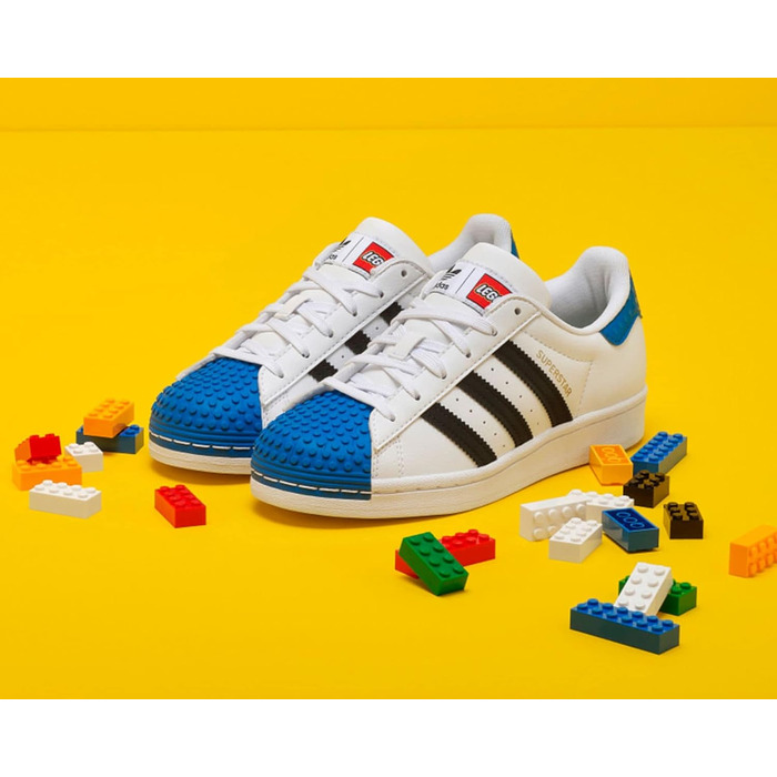 Дитячі кросівки adidas Superstar J — біло-чорно-блакитні (35.5 EU)