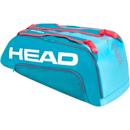 Тенісна сумка HEAD Tour Team 9r Supercombi, 9 ракеток, синьо-рожева