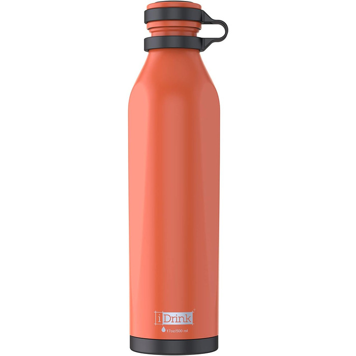IDRINK® b-evo революційна термобутилка з нержавіючої сталі, 3-шарова ізоляція, подвійна кришка, 500 мл (MODIGLIANI)