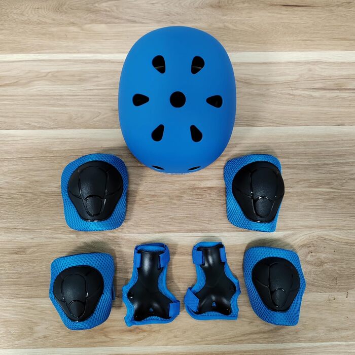 Дитячий шолом KAMUGO з комплектом захисту: наколінники, налокітники, захист зап'ясть. Підходить для дітей 2-8 років (ролики, велосипед, самокат)