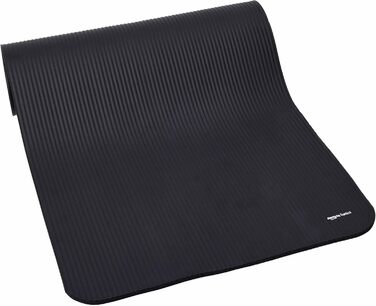 Йога-мат Amazon Basics, нековзкий, товстий, для пілатесу та гімнастики, 183x61x1 см, чорний