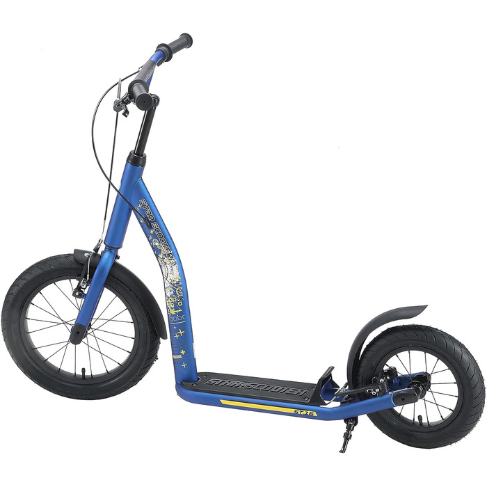 Самокат дитячий STAR SCOOTER City Kick Scooter 16 дюймів, з пневматичними колесами, регульована висота, блакитний