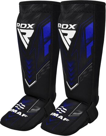 RDX Захист гомілки та стопи для кікбоксингу, муай-тай та MMA, універсальний шкіряний шингард для чоловіків і жінок, поліпшений захист для єдиноборств та спарингів