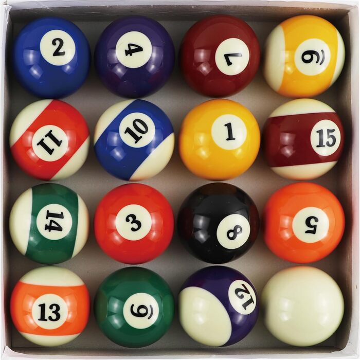 Професійна коробка для більярдних куль, стандартного розміру, повний набір американських більярдних куль (16 кульок), 57,2 мм