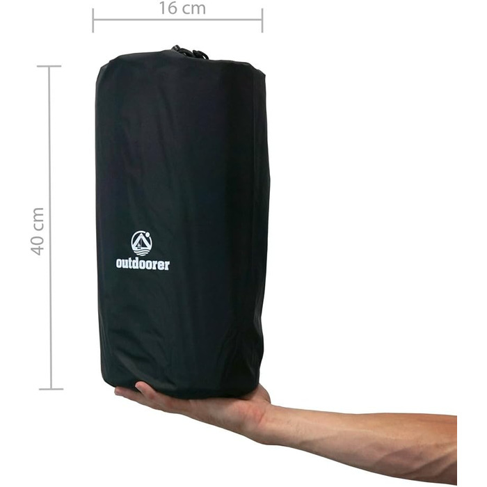 Каремат самонадувний Outdoorer Trek Bed 5 XXL 5 см для кемпінгу, автомобіля та намету - висока ізоляція до -11°C