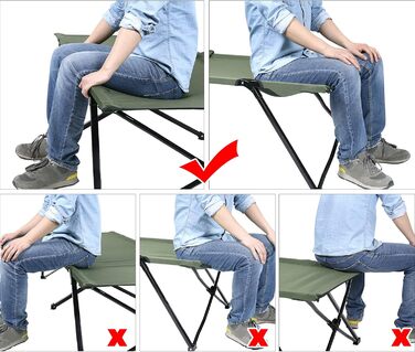 SONGMICS Кемпінгове ліжко для гостей, складане, 260 кг, XXL, 205 x 75 x 46 см, GCB25L, Зелене