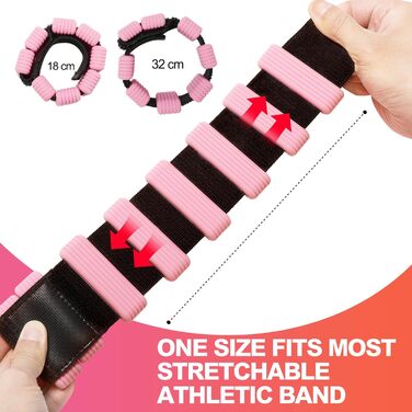 Набір вантажів для ніг та рук (2 шт., по 0,5 кг) - вантажні манжети для фітнесу, йоги, пілатесу, аеробіки, ходьби, плавання (рожевий)