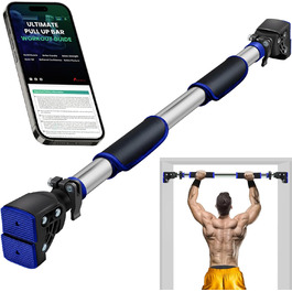 Климмер для турніків ROMIX на двері, регульований 72-97 см, максимальне навантаження 200 кг, з інструкцією для тренувань