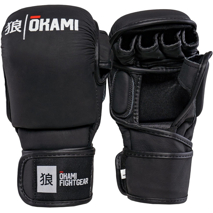 Рукавички для спарингу Okami Hi-Pro MMA, Grappling, BJJ, чорні (S)