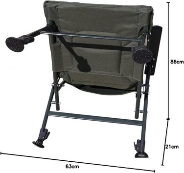 Крісло для риболовлі Cormoran Pro Carp 7200 з підлокітником, 50x50 см