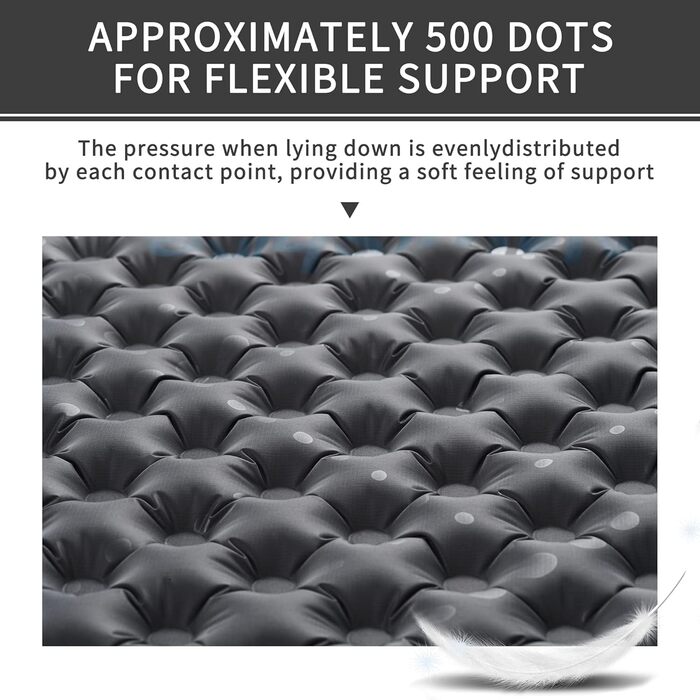 Naturehike Ultraleichte Isomatte: самонадувна килимок для кемпінгу, трекінгу та альпінізму. Чорний, прямокутний, стандартний розмір.