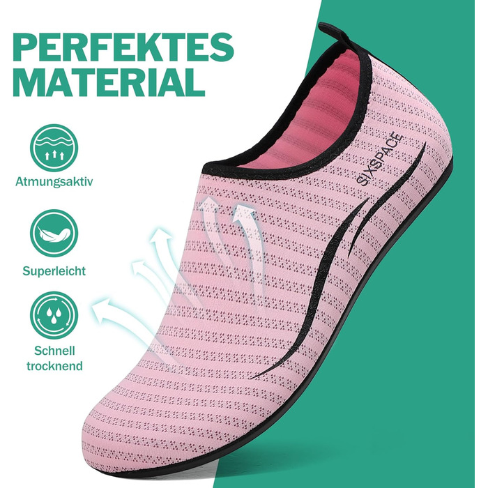 Зручні аквашузи для плавання та відпочинку на пляжі (унісекс), розмір 34-47, колір рожевий