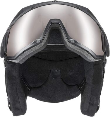 Лижний шолом uvex instinct visor pro v з візором, чорний, регульований розмір 53-56 см, для жінок і чоловіків