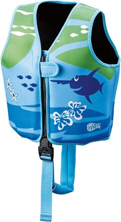 Дитячий жилет для плавання BECO-Sealife, 1-6 років, 15-30 кг, блакитний/зелений