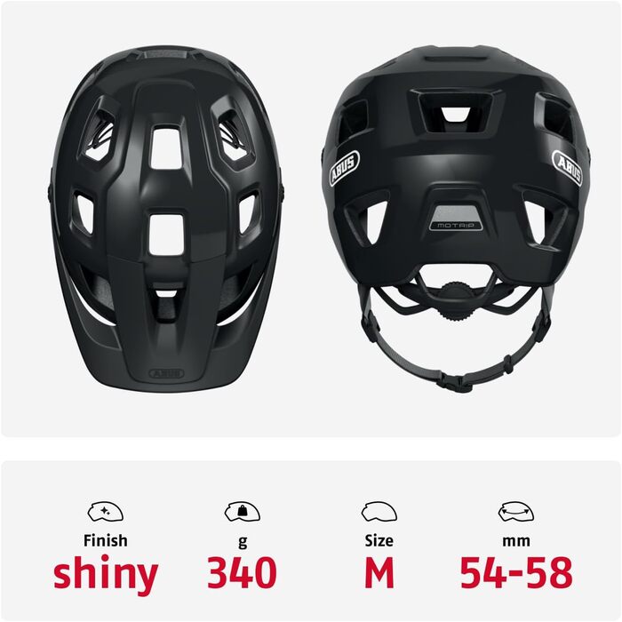 ABUS MoTrip – міцний велосипедний шолом для MTB з регульованим козирком, універсальний розмір, унісекс