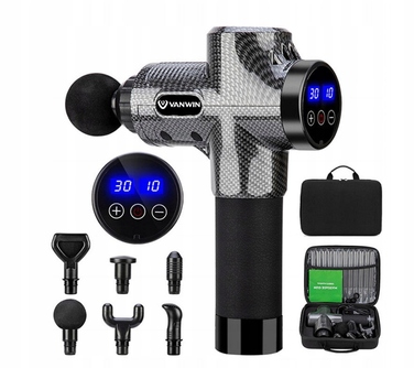 Перкусійний масажер Massage Gun з 6 насадками