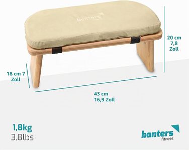 Банківка для медитацій Bambus Meditationsbank, складний стілець з подушкою, бежевий