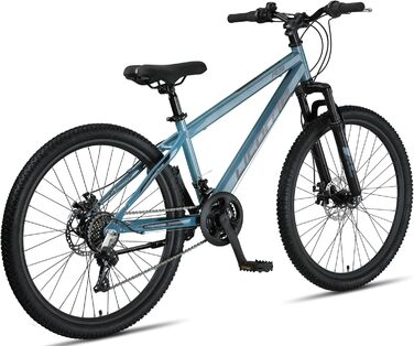 Гірський велосипед Licorne Bike Thunder Premium з дисковими гальмами, 26 дюймів, Aquamarine — універсальний для дітей та дорослих