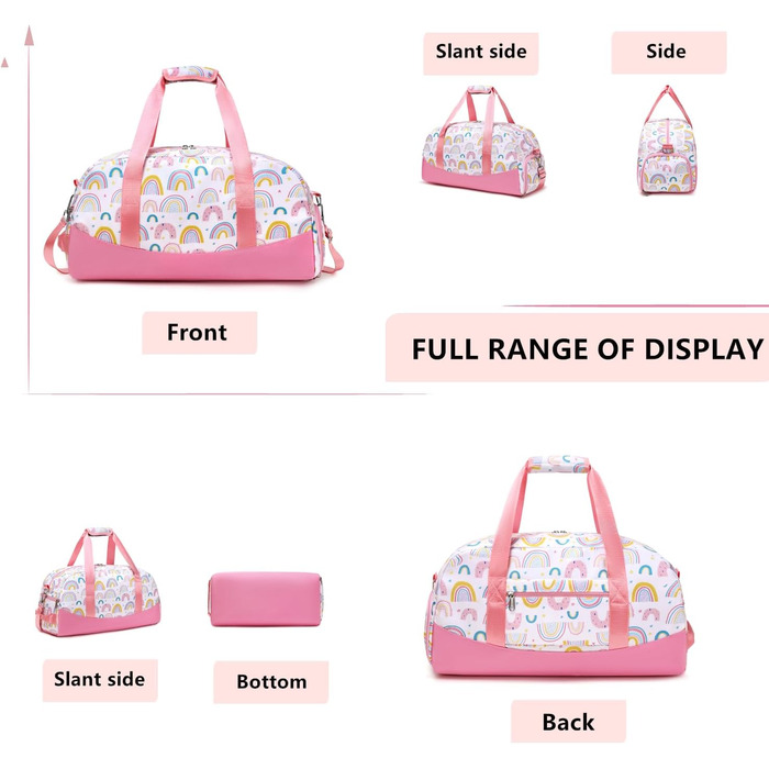 Спортивна сумка Kinder з відділенням для взуття, водонепроникна сумка для плавання (райдужні кольори)