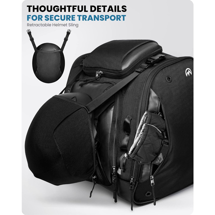 Чохол для черевиків OutdoorMaster: для сноуборду та лиж, 55 л, чорний