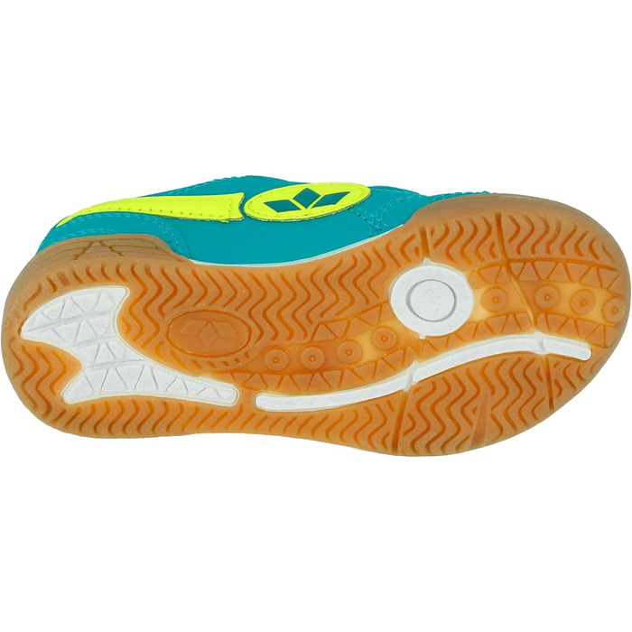 Дитячі кросівки для залу Lico Bernie V Unisex, Petrol Lemon, розмір 32 EU, на липучках