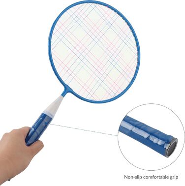 Набір для бадмінтону QKTYB для дітей від 4 до 8 років, легкий алюмінієвий, для початківців, з сумкою, для гри в приміщенні та на вулиці