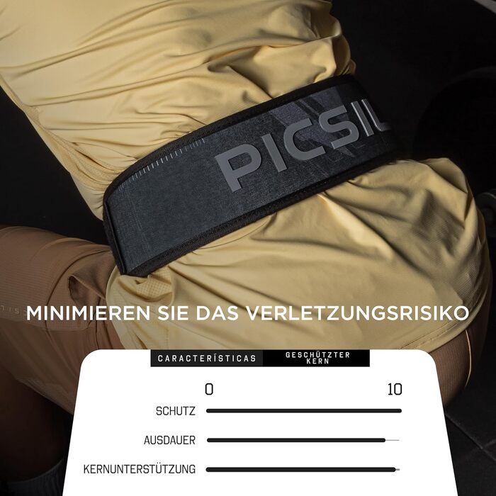 Пояс для попереку Picsil Lockpro з неопрену XL - підтримка для крос-тренінгу, пауерліфтингу та функціональних тренувань
