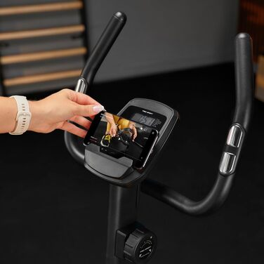 Велотренажер магнітний TREX SPORT TX-380MB RIGON: домашній фітнес-байк з LCD дисплеєм, пульсометром, 8 рівнями навантаження, до 120 кг (синій)