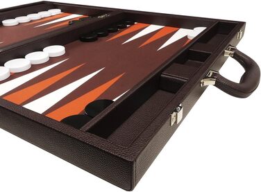 Набір для гри в нарди преміум-класу Silverman & Co. 48 x 64 см, темно-коричневий