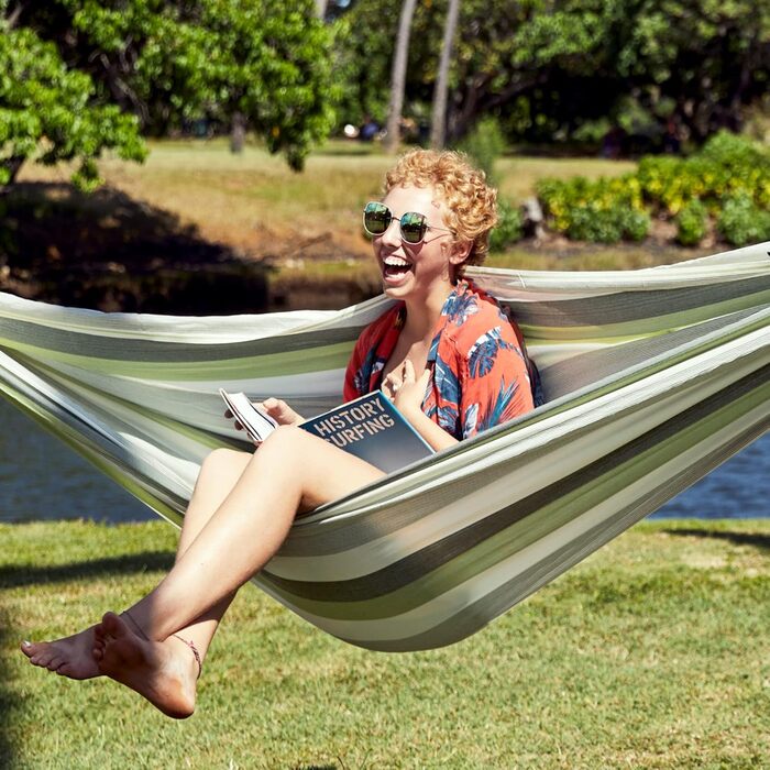 Гамак LA SIESTA® Brisa - класичний, ручної роботи з Колумбії, 160 см, для дому та вулиці (Cedro, Kingsize, кріплення до дерева/стовпа)