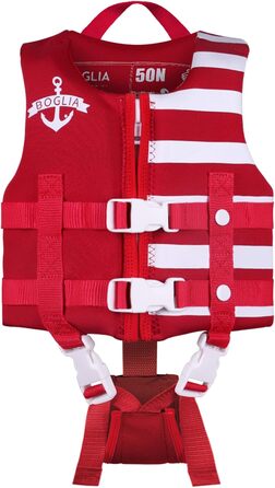 Дитяча жилетка для плавання, Floaties для малюків, плаваючий купальник, дитяча білизна з регульованим ремінцем (Червоний, 25~35 кг (Рекомендований вік 7-9 років))