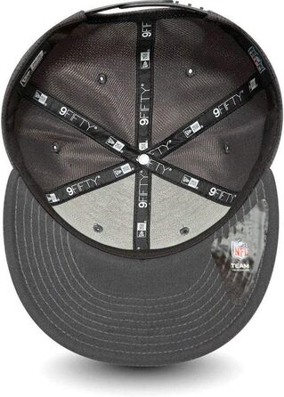 Кепка New Era 9Fifty Snapback з вишитим логотипом NFL Shield, сіра, M-L
