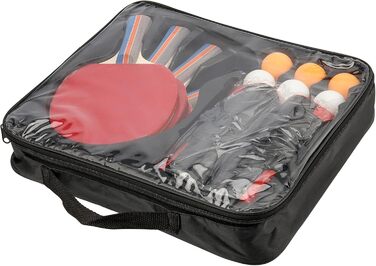 Набір для настільного тенісу MUKLEI: 4 ракетки, 6 м'ячів, розкладне сітка 175 см, сумка для перенесення. Підходить для гри на столі та на вулиці.