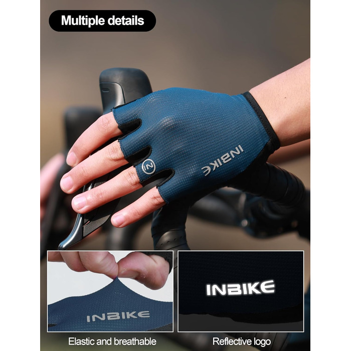 Велоперчатки INBIKE короткі, дихаючі для MTB, літні, 5 кольорів IHC219