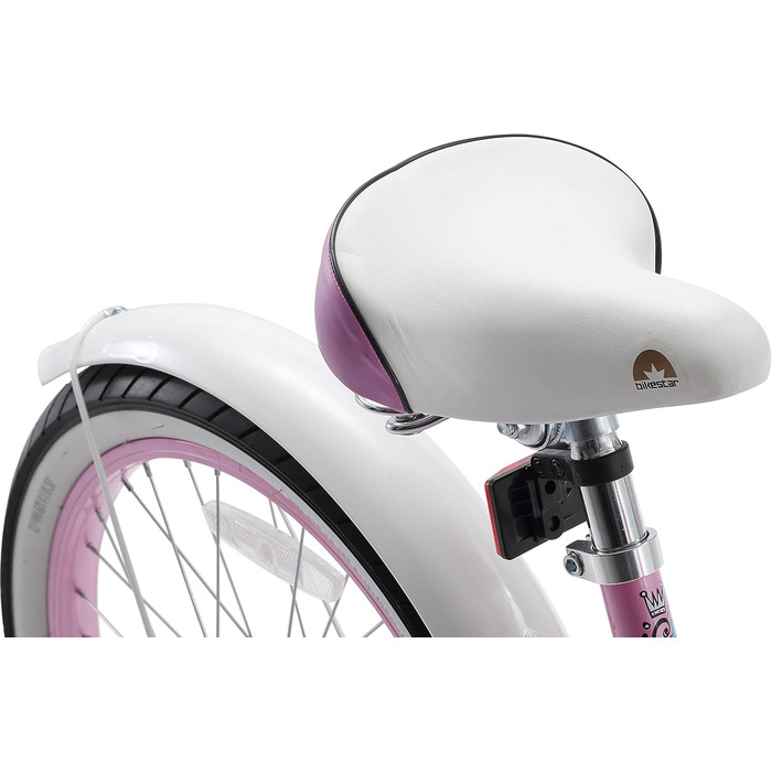 Дитяче велосипед BIKESTAR 20/24 дюйми для хлопчиків та дівчаток від 6 років | Велосипед круїзер | Рожевий