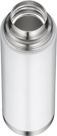 Термос пляшка alfi Isotherm Eco 500 мл, біла, нержавіюча сталь, ізольована, з чашкою, герметична, з кришкою, зберігає тепло 12 годин, холод 24 години