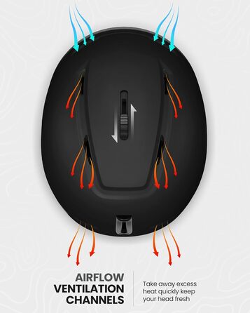 Комплект шолома для сноуборду та лиж OutdoorMaster MIPS з маскою PRO, регульований, чорний, розмір S, для чоловіків, жінок та підлітків