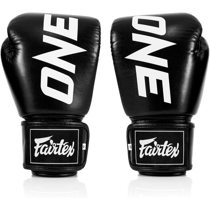 Боксерські рукавички Fairtex BGV1 ONE для муай-тай, 12 унцій, чорні