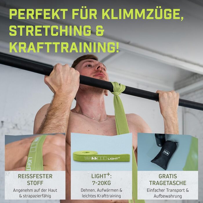 Набір еластичних стрічок для фітнесу Wild Instincts (5 шт.) з ручками та фіксатором для дверей (Light+)