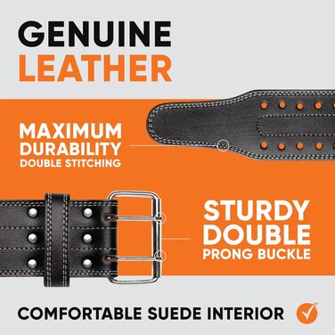 Планка для важкої атлетики (5 мм) – шкіряний пояс для жінок та чоловіків – функціональний пояс для тренувань – фітнес-пояс для важкої атлетики, пауерліфтингу, присідань та станової тяги – регульований чорний / білий M