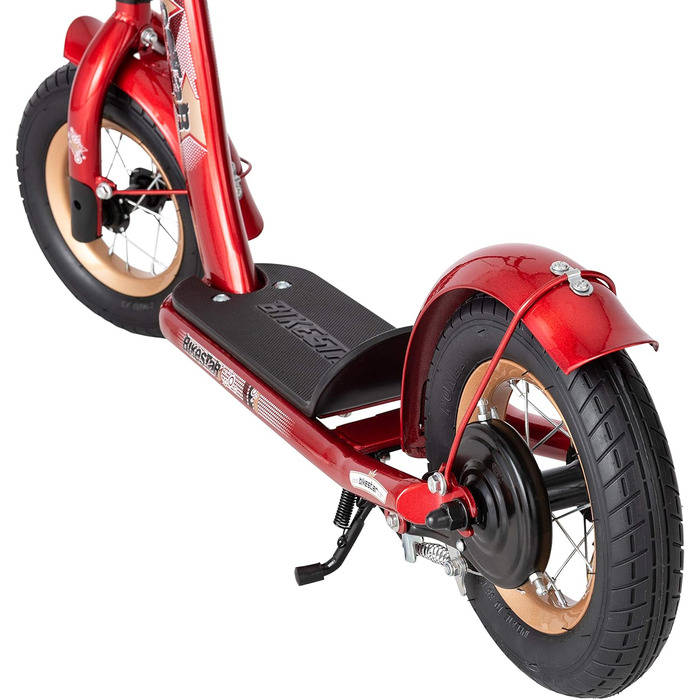 Дитячий самокат STAR SCOOTER з надувними колесами 10 дюймів для хлопчиків і дівчаток від 4 років, класичний трюковий самокат