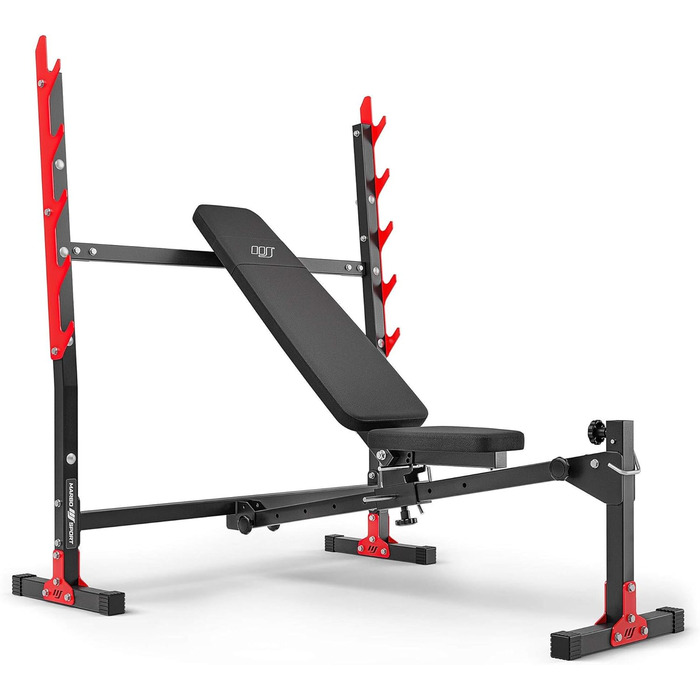 Регульована лава для жиму Marbo Sport MH-L107 2.0 з тримачем для штанги, чорна, вироблено в ЄС