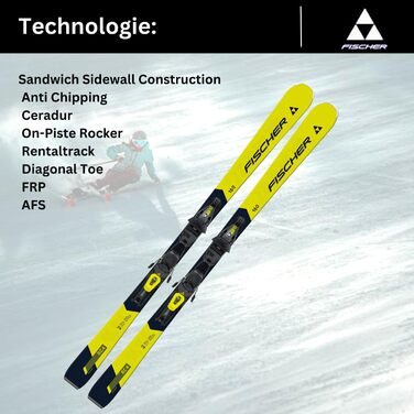 Льодоступи Fischer XTR RC4 RT 2024 - лижні для катання по всьому рельєфу, 145 см - комплект з кріпленнями RS10 PR Z3-10