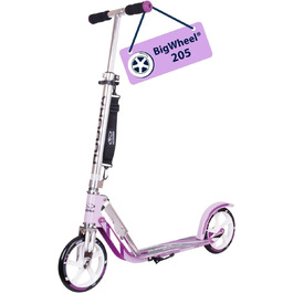 Самокат HUDORA BigWheel 205 алюмінієвий, складаний, міський, для дітей та дорослих, до 100 кг, з підніжкою