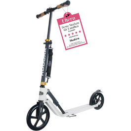 Самокат HUDORA BigWheel Style 230, алюмінієвий, складаний, великі колеса, для міста, для дорослих та підлітків, до 120 кг, білий